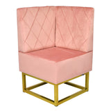 Banco de terciopelo de Troje de ángulo rosa