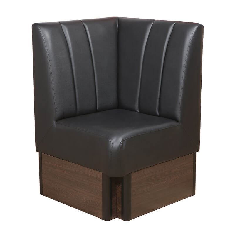 Banco de café de azafrán de esquina negra