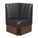 Banco de café de azafrán de esquina negra