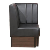 Banco de café de azafrán de esquina negra