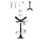 Pie de aluminio plegable pie 35 × 60 cm