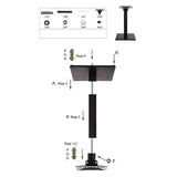 Mesa de café de acero plegable 40 × 40 altura 72.50