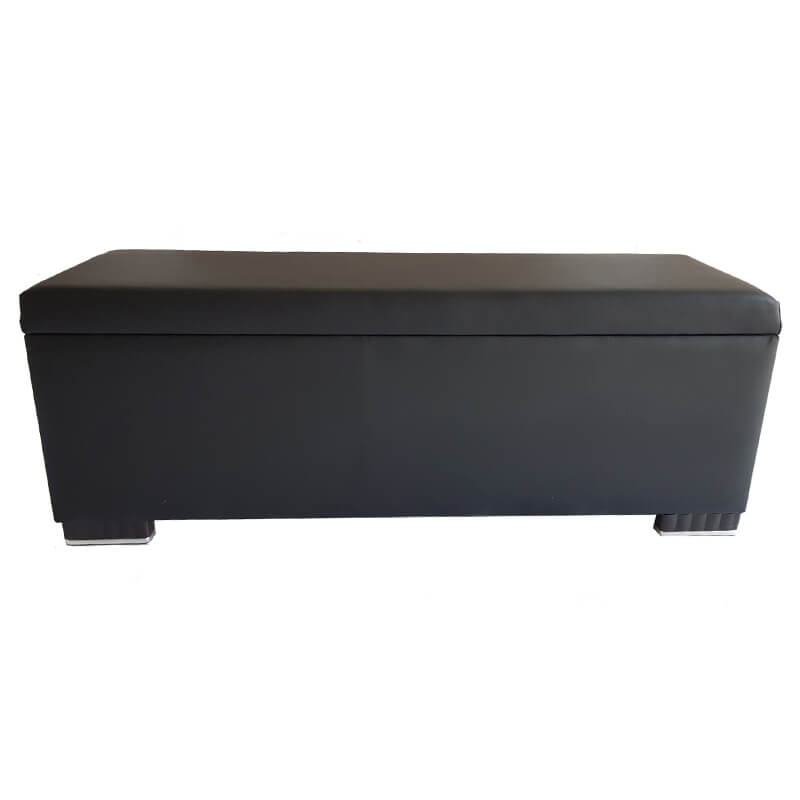Pouffe rectangular negro