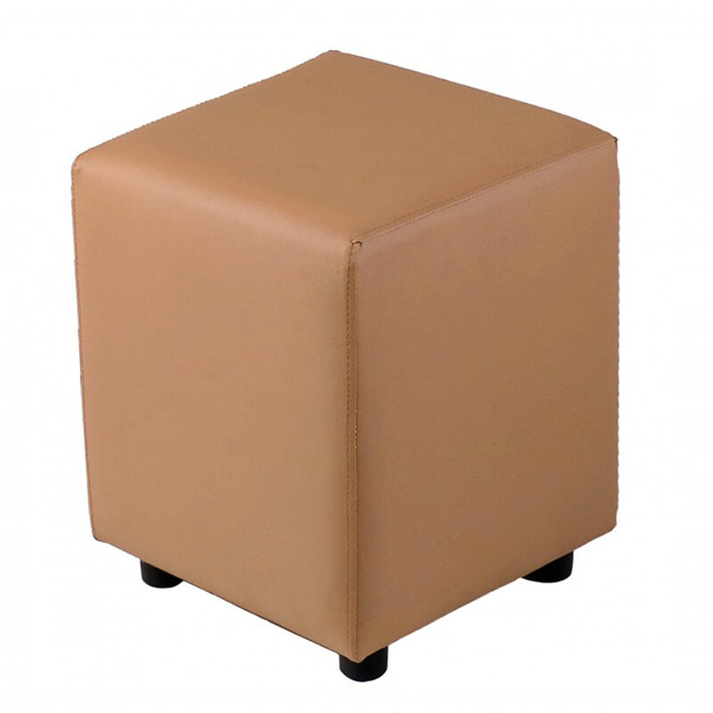 Taupe Square Pouf