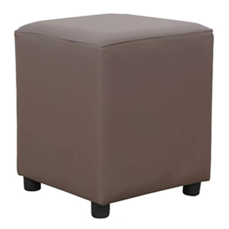 Taupe Square Pouf