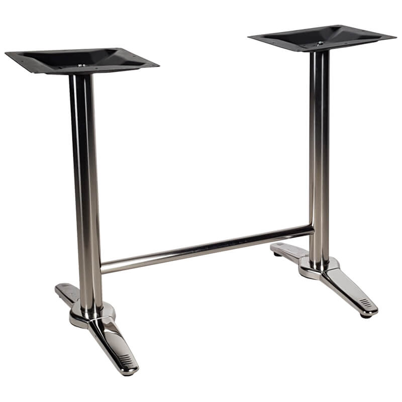 Mesa de café de aluminio pie 100 × 58 altura 72 cm