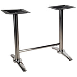 Mesa de café de aluminio pie 100 × 58 altura 72 cm