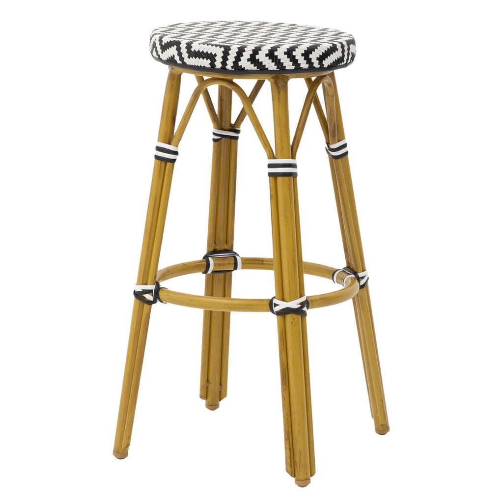 Silla de bar de la haba negra