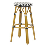 Silla de bar de la haba negra