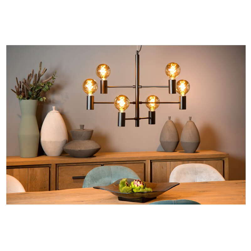 Lámpara colgante negra Leanne