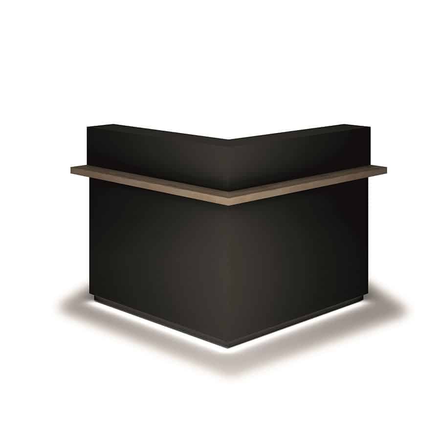 Muebles de recepción de escritorio de esquina