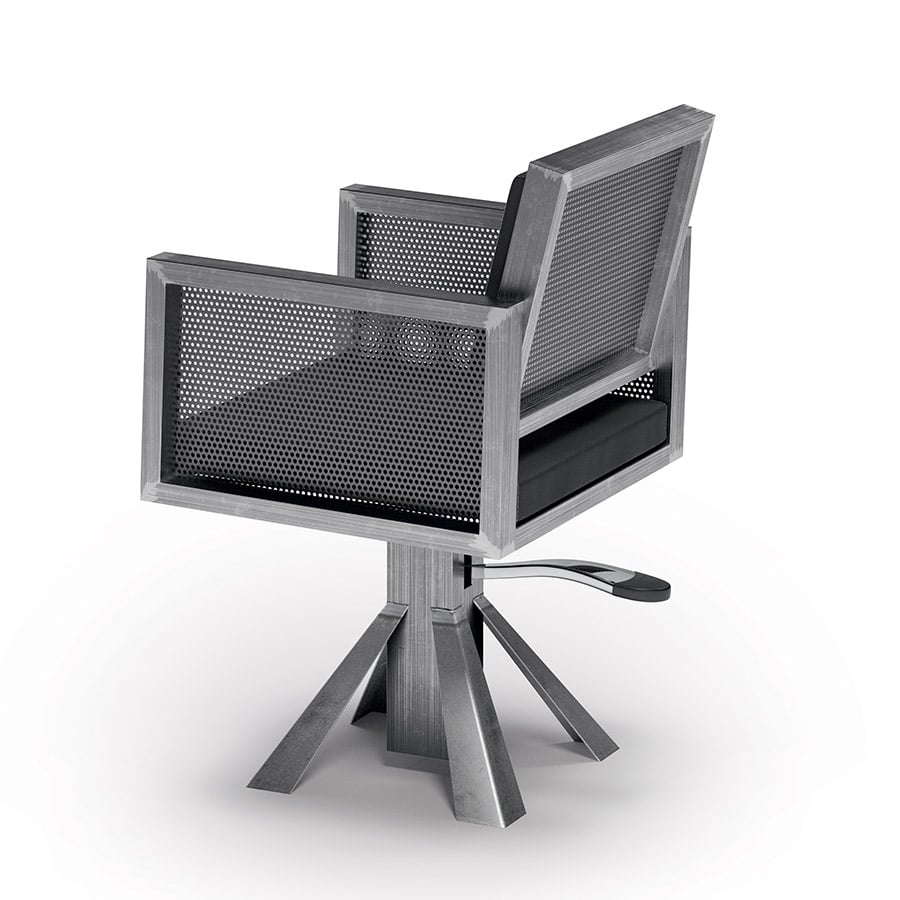 Silla de peluquería de hierro