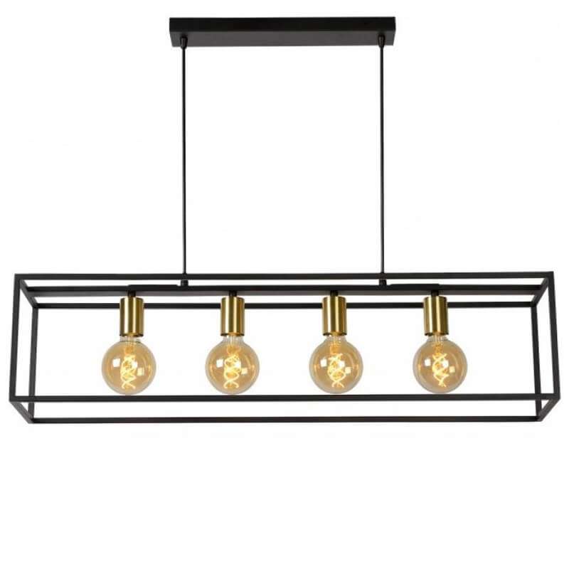 Lámpara colgante negra Ruben Quattro