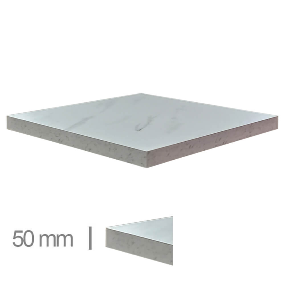 Bandeja de mesa de Dublín de mármol blanco de 70x70cm