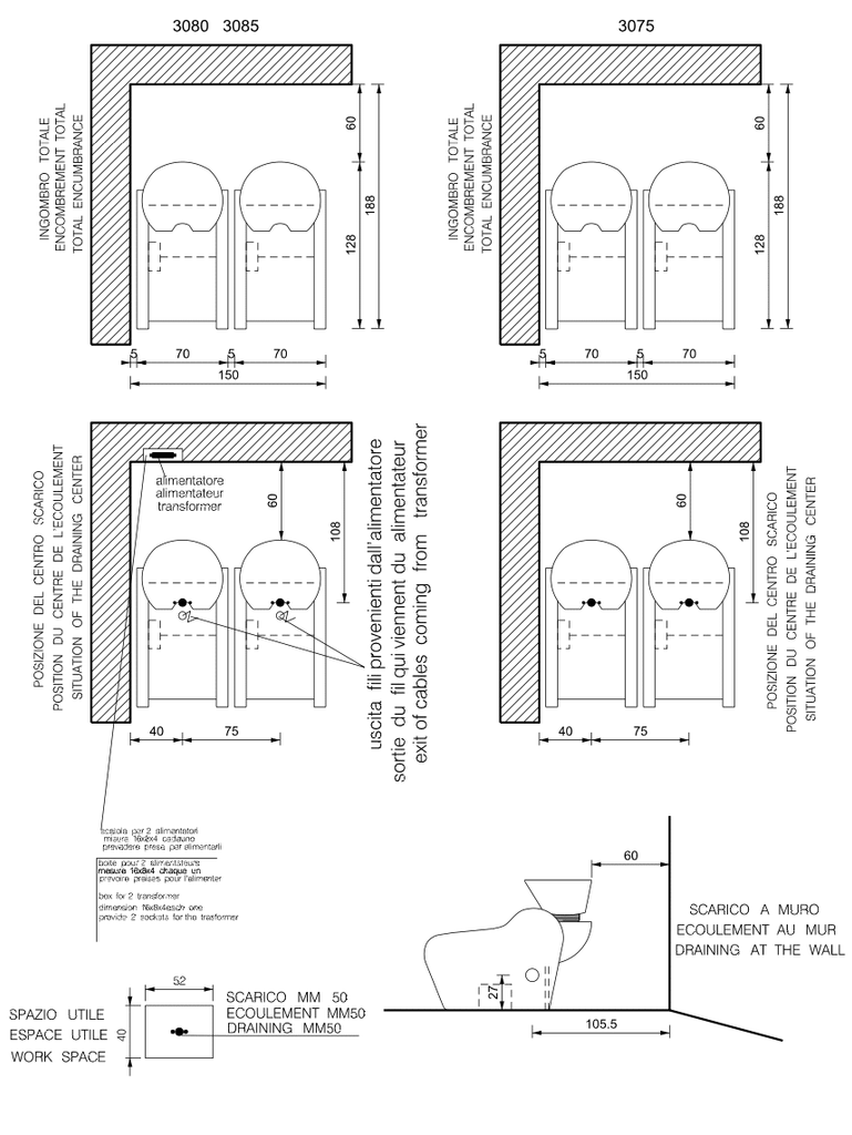 Silla de lavado de flora cromo