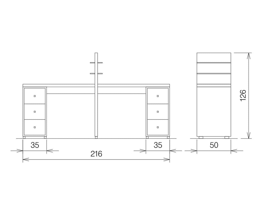 Grace Double Manicure Table