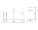 Grace Double Manicure Table