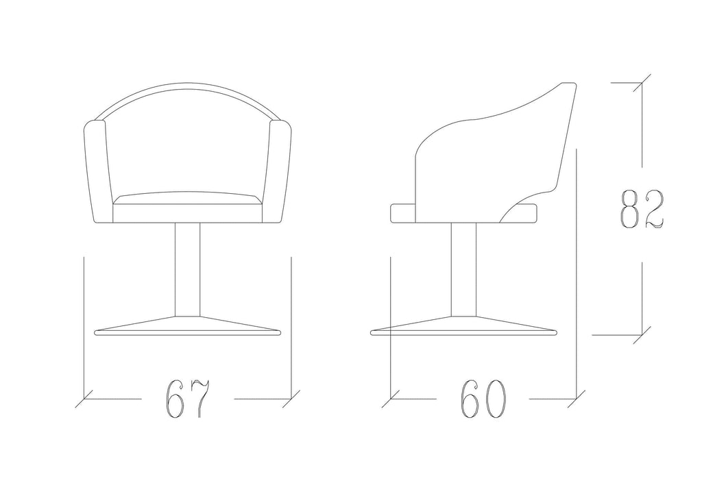 Sedia da parrucchiere di Oxford