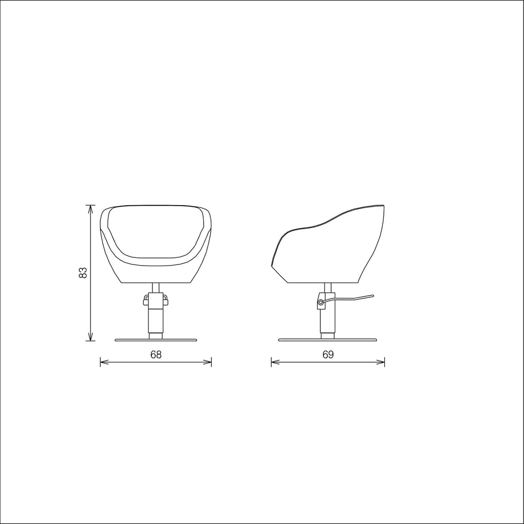 Curve hairdressing chair