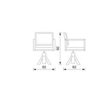 Iron hairdressing chair