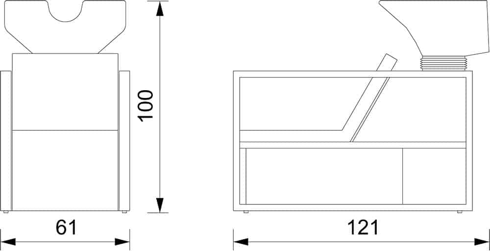 Silla de lavado industrial
