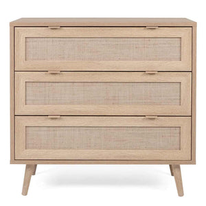 Commode Bali 03A Chêne sonoma et impression de canne