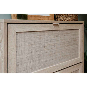 Commode Bali 03A Chêne sonoma et impression de canne