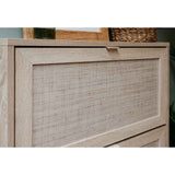 Commode Bali 03A Chêne sonoma et impression de canne