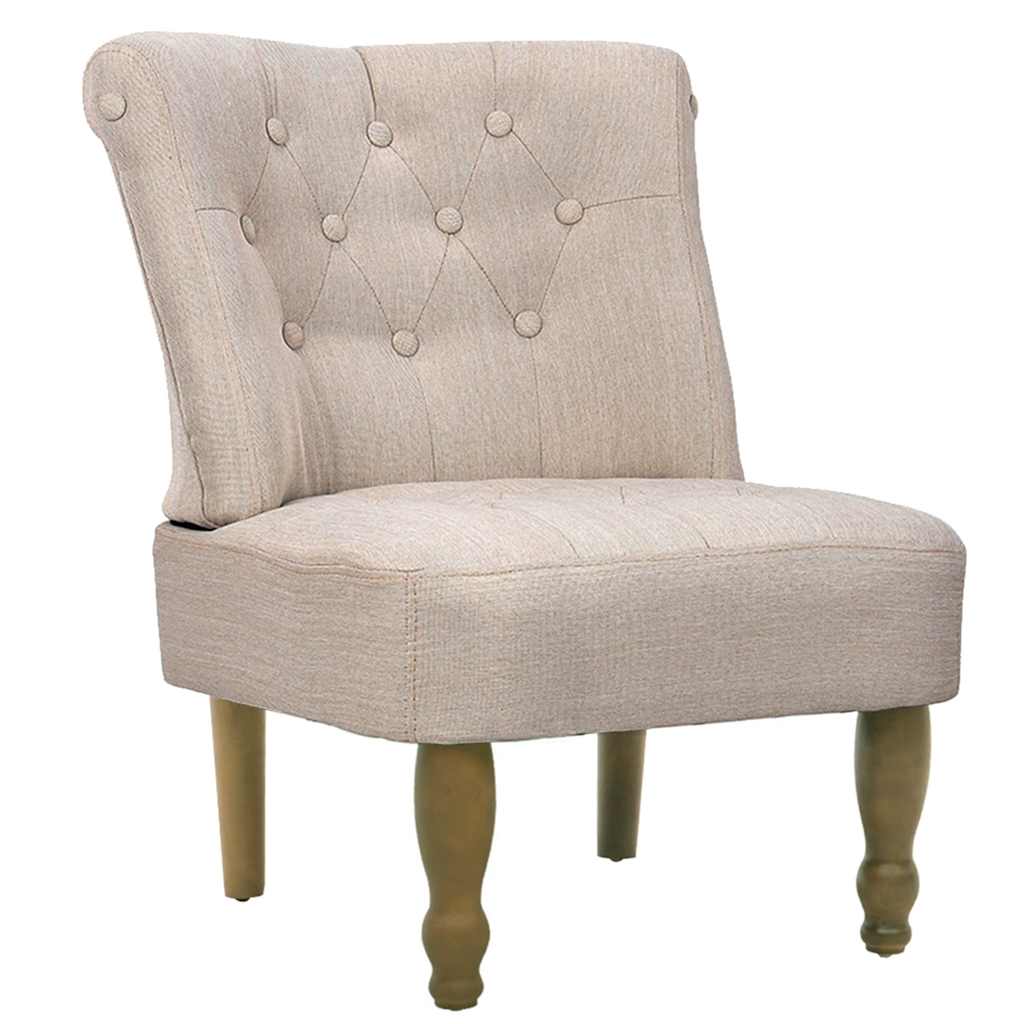 Fauteuil de style France crème tissu