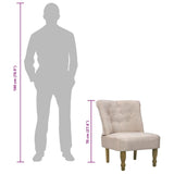 Fauteuil de style France crème tissu