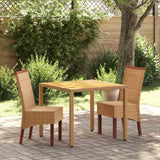 Chaises à manger lot de 2 marron rotin naturel