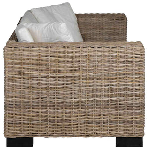 Ensemble de canapé à 3 places 8 pièces Rotin véritable