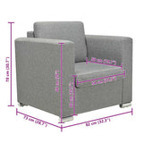 Fauteuil gris foncé tissu