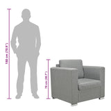 Fauteuil gris foncé tissu