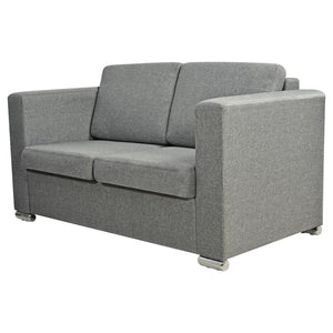 Canapé à 2 places Tissu Gris clair