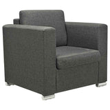 Fauteuil gris foncé tissu