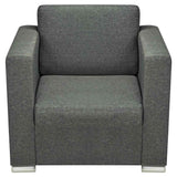 Fauteuil gris foncé tissu