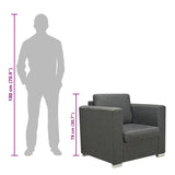 Fauteuil gris foncé tissu