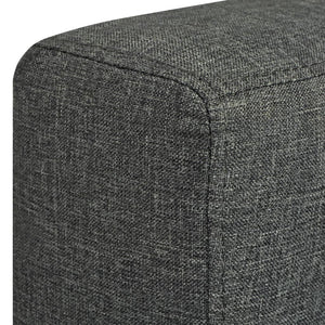 Canapé à 3 places Tissu Gris foncé