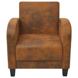 Fauteuil Marron Similicuir daim