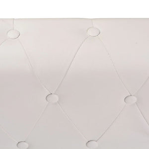 Canapé d'angle Chesterfield 5 plc Cuir artificiel Blanc