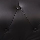 Canapé d'angle Chesterfield 6 places Cuir synthétique Noir