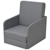 Fauteuil convertible gris clair tissu