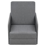 Fauteuil convertible gris clair tissu