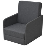 Fauteuil convertible gris foncé tissu