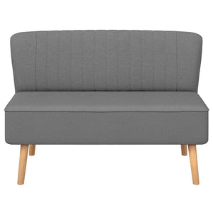 Canapé 117 x 55,5 x 77 cm Tissu Gris clair