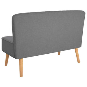 Canapé 117 x 55,5 x 77 cm Tissu Gris clair