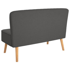 Canapé 117x55,5x77 cm Tissu Gris foncé