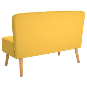 Canapé 117x55,5x77 cm Tissu Jaune