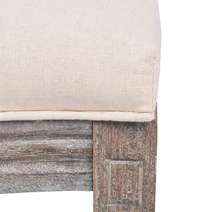 Chaises à manger lot de 4 crème tissu